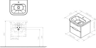 Ravak Тумба под умывальник SD-650 Chrome серая